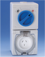 Industrial isolator switch socket 3 pin combination 15a IP66