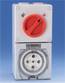 Industrial isolator switch socket 5 pin combination 50a IP66