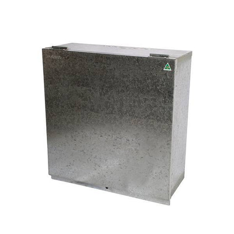 Bovara MB600 Meter Box and Sub-board Enclosure, 600 mm W x 600 mm L x 260/330 mm D, Galvanised Steel