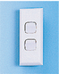 Powerclip two gang architrave switch