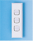 Powerclip three gang architrave switch