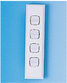 Powerclip four gang architrave switch