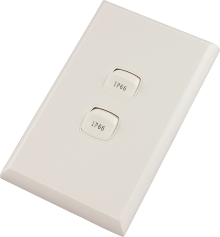 Neptune IP66 two gang weatherproof switch