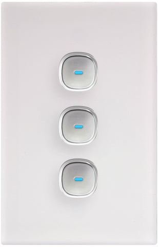 Opal switch 3 gang white