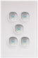 Opal switch 5 gang white