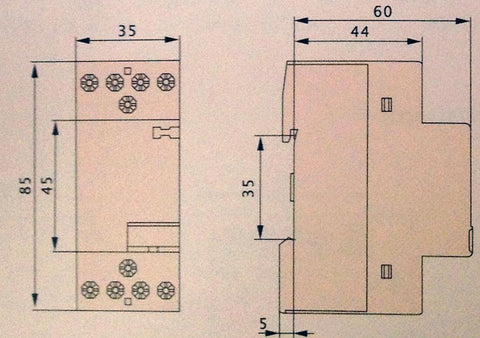 Tobin TS425-40-240N/O Modular Contactor